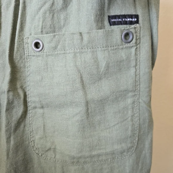 SOCIAL STANDARD by Sanctuary Linen  Solstice Pull On Jogger Pant Lichen Green XL - Picture 6 of 14